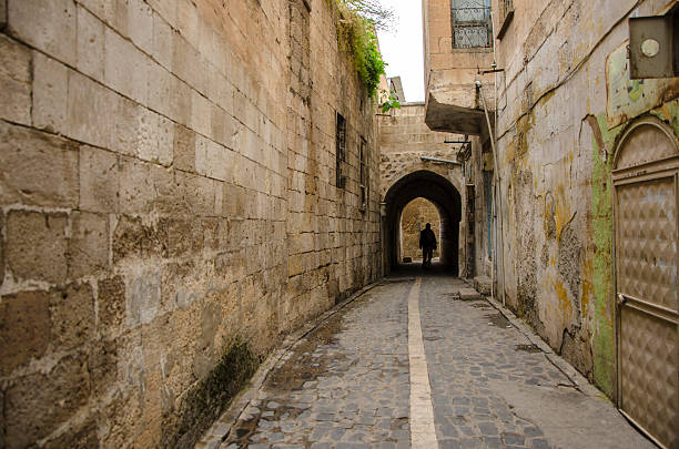 istock typical arched street in old town of Urfa. 483276508