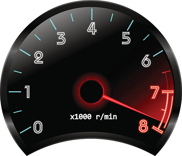 ilustrações de stock, clip art, desenhos animados e ícones de tachometer (revolução-balcão, rpm gauge). tm - speedometer odometer car rpm