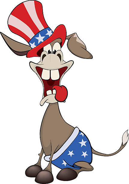 американский donkey. осел - computer graphic image characters full stock illustrations