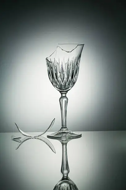Photo of Broken crystal  glass