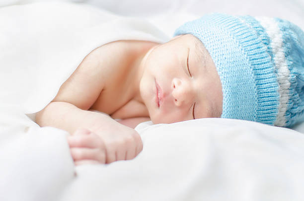 istock Sleeping New born baby boy 483285728