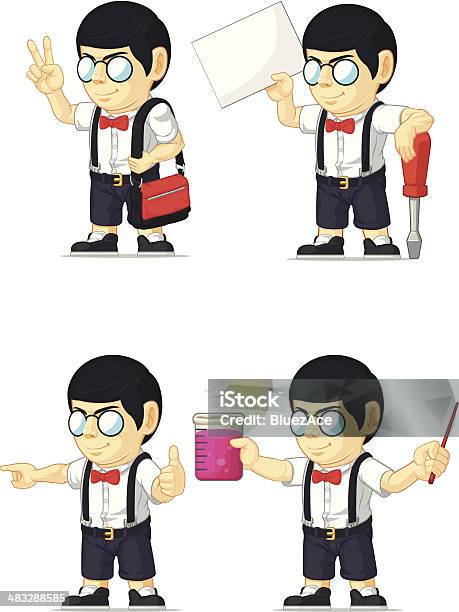 Ilustración de Nerd Boy Personalizable Mascot 10 y más Vectores Libres de Derechos de Adolescente - Adolescente, Alegre, Avatar