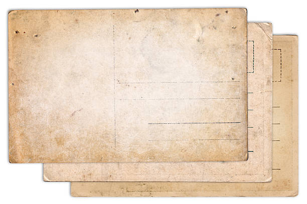 istock Stack of blank old vintage postcard isolated 483288692