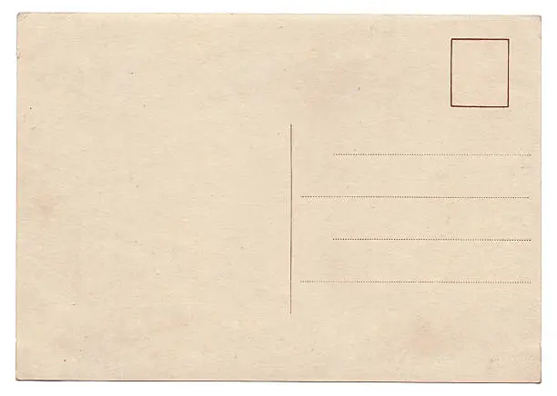 Photo of Blank old vintage postcard isolated