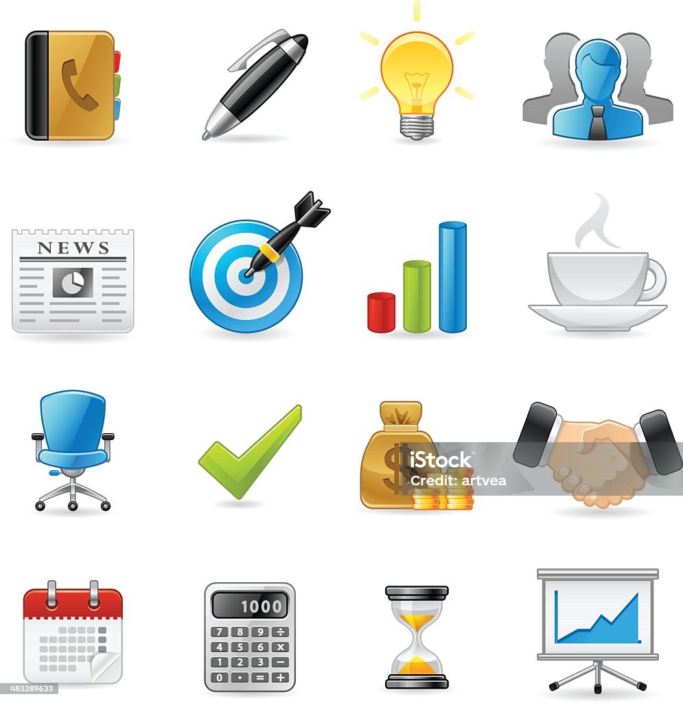 Business Icon Set Please see some similar pictures from my portfolio: Adhesive Note stock vector