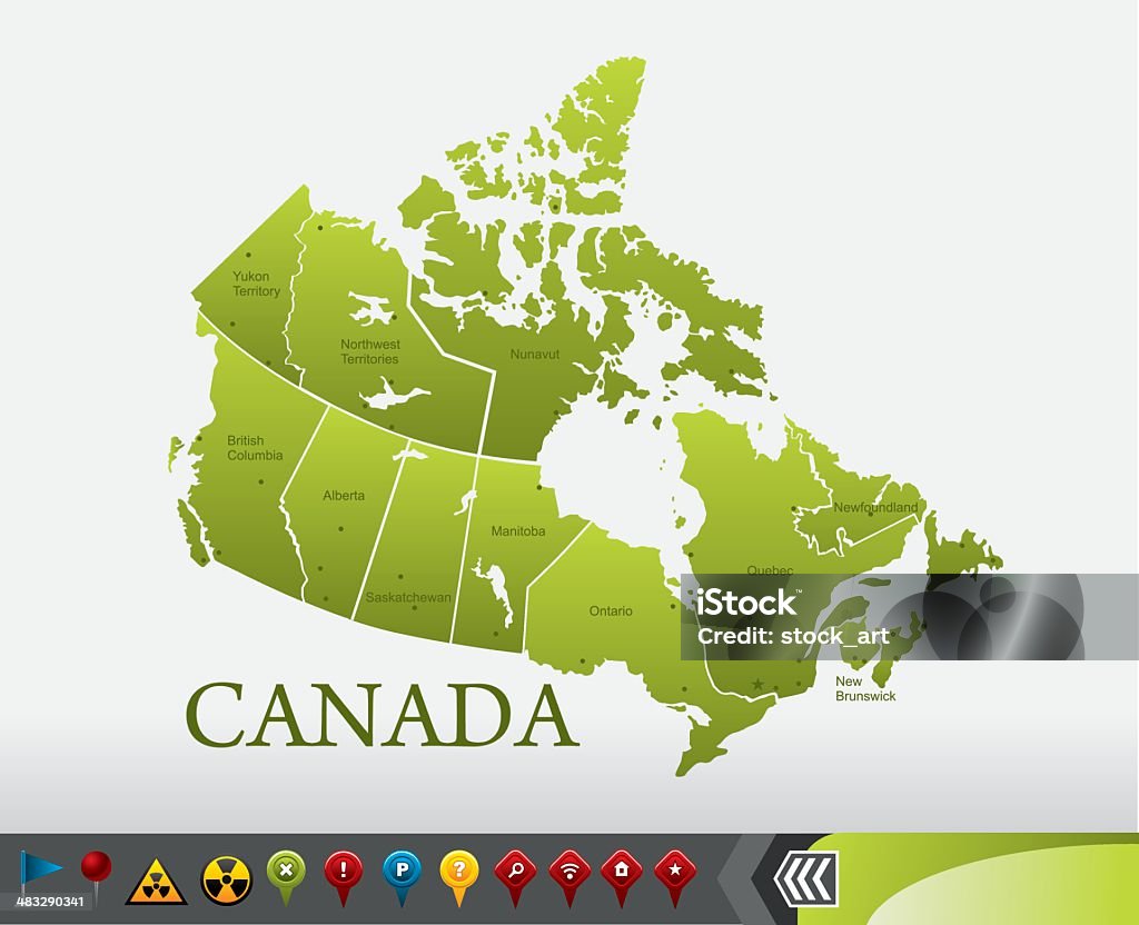 Mapa de Canadá - arte vectorial de Mapa libre de derechos