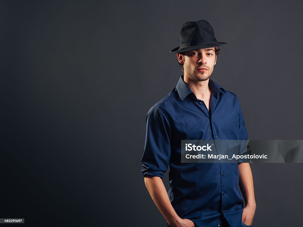 Stylish young handsome man Stylish young handsome man on gay background 20-24 Years Stock Photo