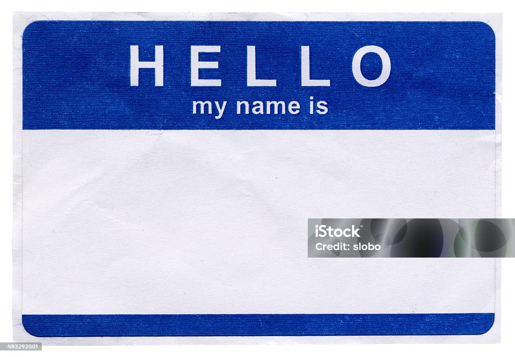 Hello my name is - Foto de stock de Hello - Palabra en inglés libre de derechos