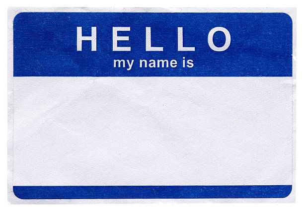 здравствуйте, меня зовут - hello identity name tag greeting стоковые фото и изображения