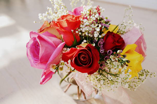 istock Colorful Roses in Glass 483292549