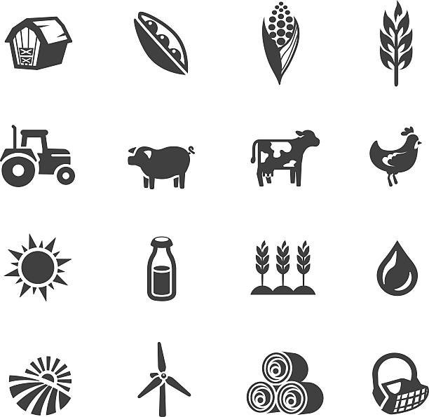 landwirtschaft symbole - green crop tractor planting stock-grafiken, -clipart, -cartoons und -symbole