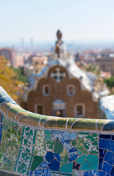 istock Coloured tiles at Park Guell in Barcelona 483293083