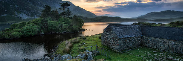 istock Panorama landscape stunning sunrise over lake in mountains 483293805