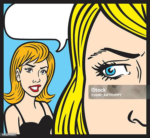 Comic Book Style Women Stock Illustration - Download Image Now - Adult, Anger, Cartoon
