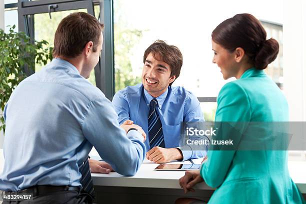 Business Meeting Stock Photo - Download Image Now - Honesty, Selling, Three People