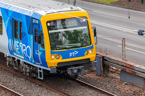 Train in Melbourne, Australia stock photo