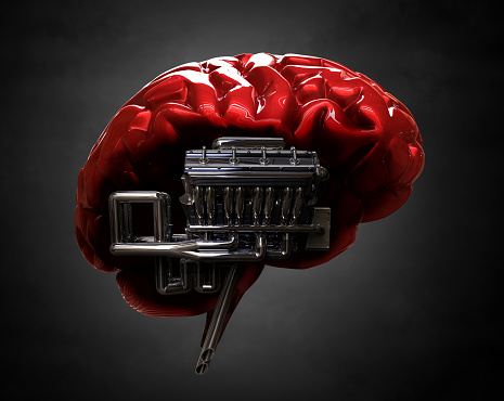 brain and v8 engine