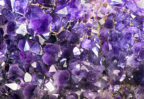 istock Closeup of Amethyst crystals.. 483307448