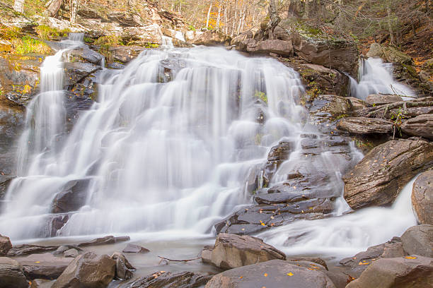istock Waterfall in slow motion during Autumn season 483308840