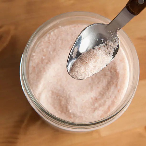 Himalayan Pink Salt and spoon