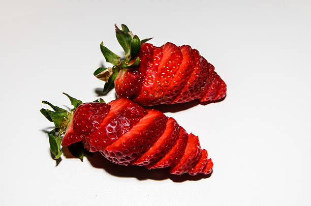 Sliced Strawberries stock photo