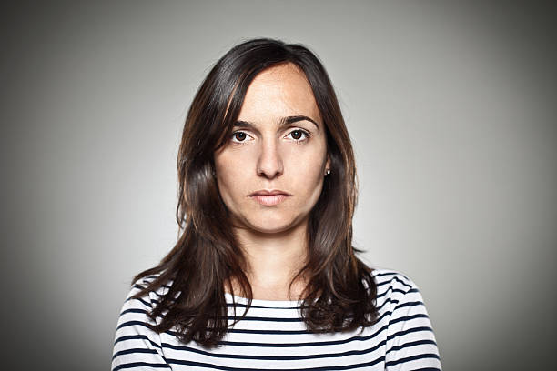 istock Portait of a normal girl looking camera. 483316897