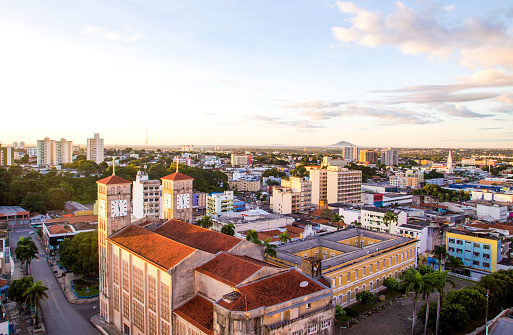 Aerial view of Cuiaba city, Brazil
