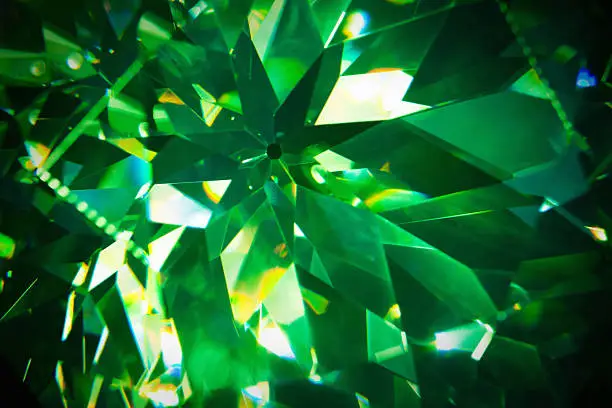 Green crystal background