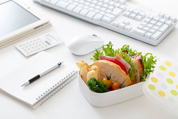 Office Lunch Cute self-made bento to eat at work business lunch stock pictures, royalty-free photos & images