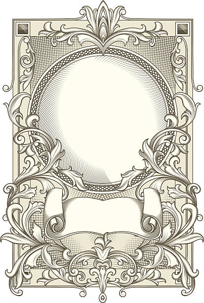 декоративные пустой - picture frame frame wallpaper circle stock illustrations
