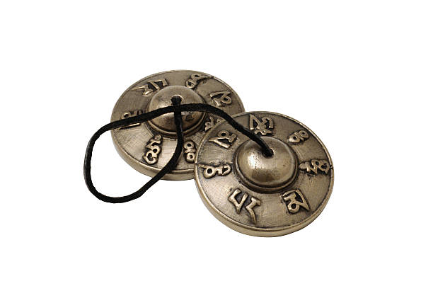 istock Bronze cymbals  Asian music percussion instrument 483320147