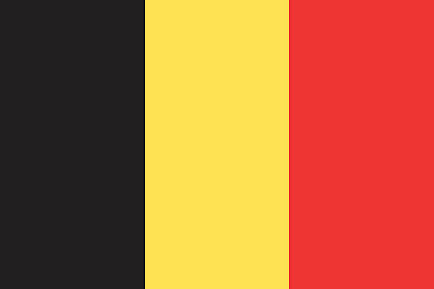 banderą belgii - belgia stock illustrations