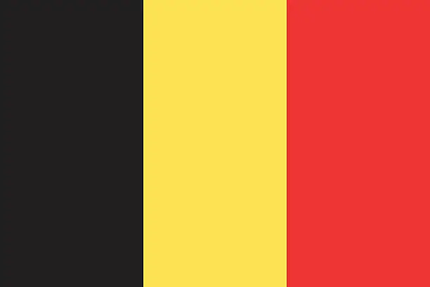 Vector illustration of Flag of Belgium