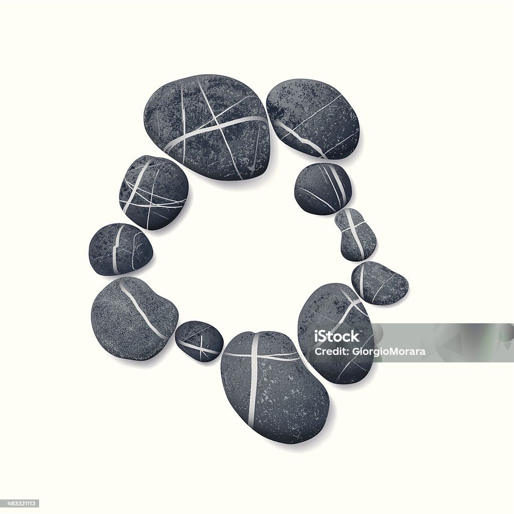 striped pebbles circle striped pebbles circle. one layer for each one Stone - Object stock vector