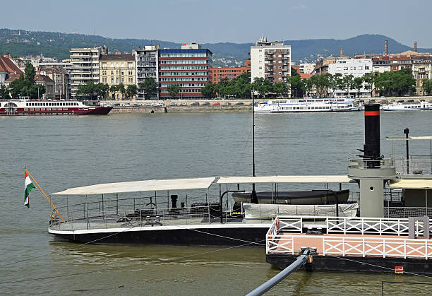 istock Ship at the dock, Budapest city, Hungary 483323176