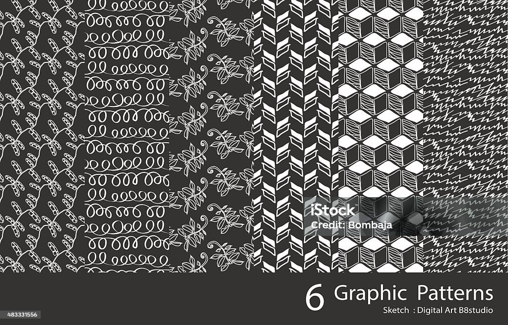 Skertch Pattern Sketch 2 Pattern Stock Illustration - Download Image Now - 2015 ...