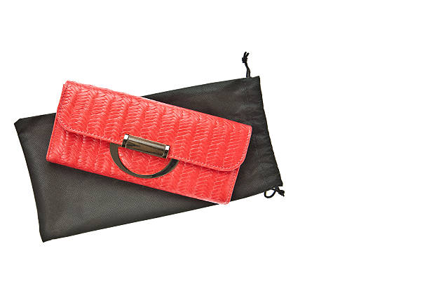istock Red women purse isolated on white background 483332710