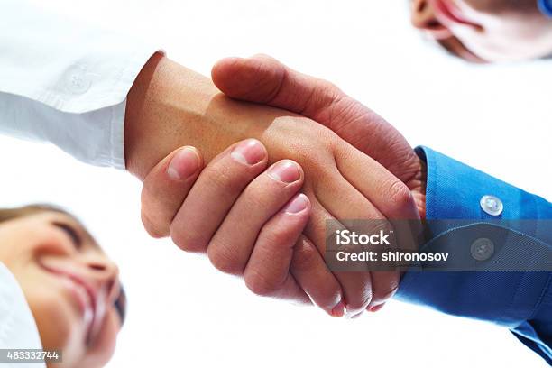 After Signing Contract Stock Photo - Download Image Now - 2015, Adult, Adults Only