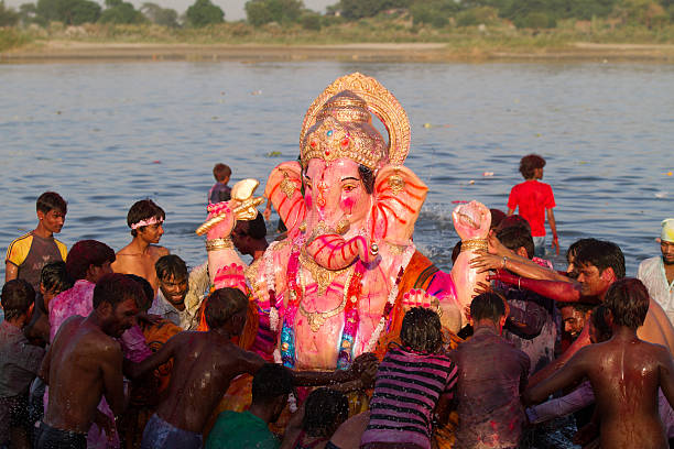 가네샤 chaturthi, 뉴 델리, 인도 - ganesh festival 뉴스 사진 이미지