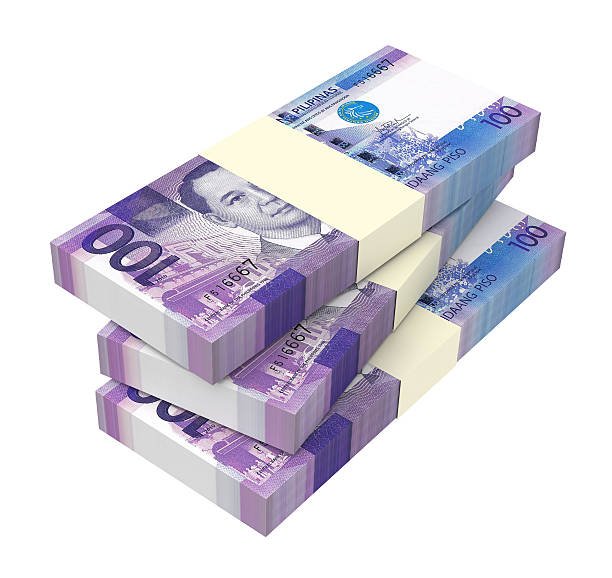 istock Philippines money isolated on white background. 483338558