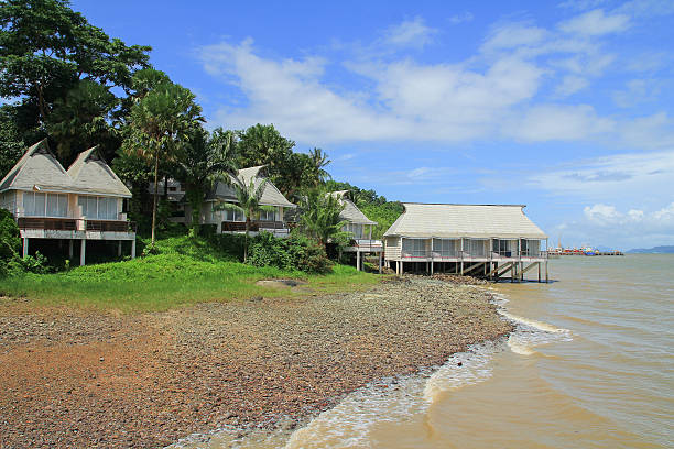 istock bungallow on the beach sea blue sky 483338568