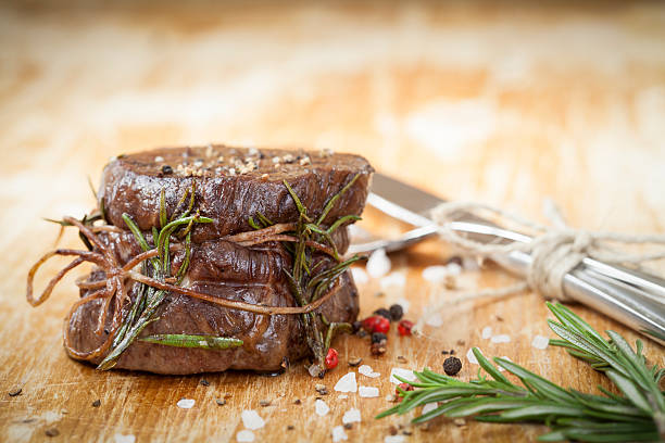 Grilled beef steak stock photo