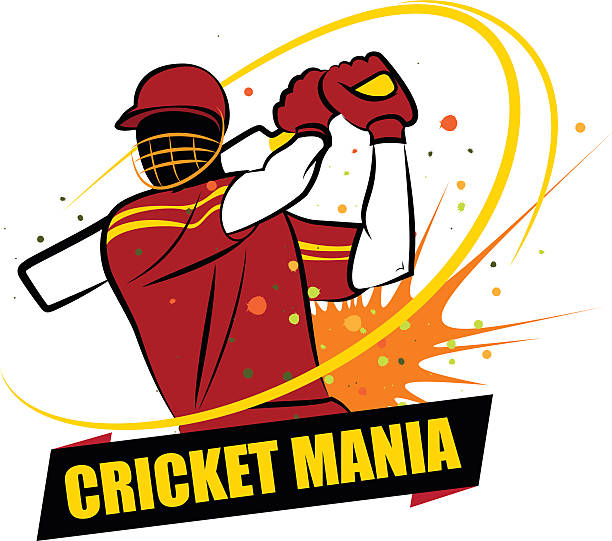 Cricket Mania West Indies vector art illustration