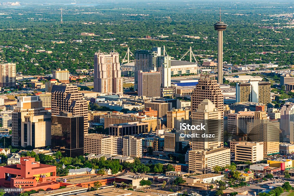 San Antonio cityscape skyline aerial view San Antonio - Texas Stock Photo