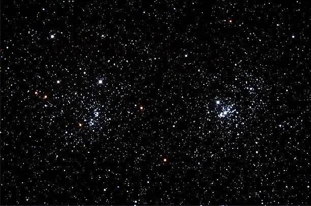 Detailed image of the Double Cluster in Perseus NGC 869 and NGC 884.