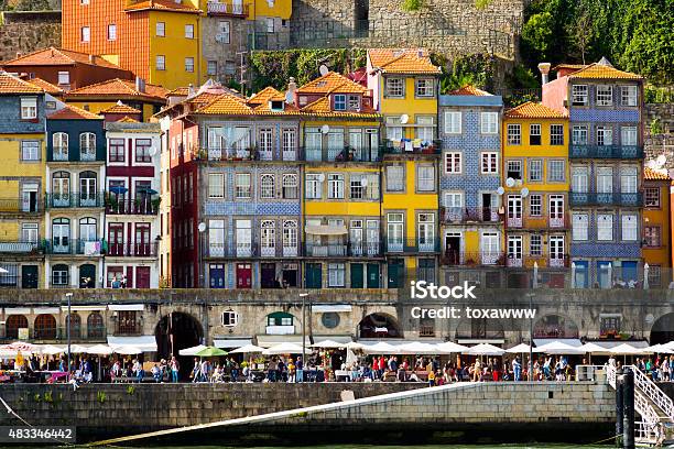 Porto Portugal Old Town Skyline Stock Photo - Download Image Now - 2015, Architecture, Building Exterior