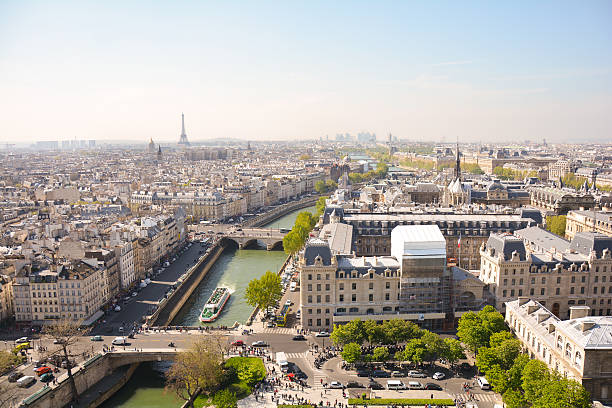 istock Paris from above with Eiffel tower in Backgroung, France 483346836