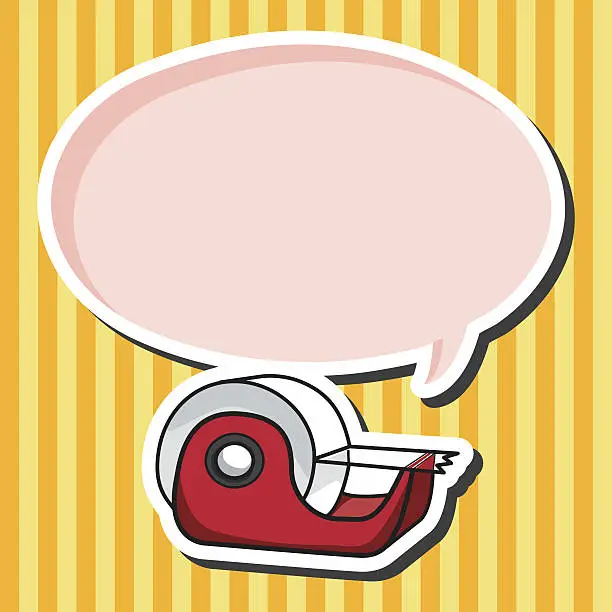 Vector illustration of stationary tape dispenser theme elements vector,eps