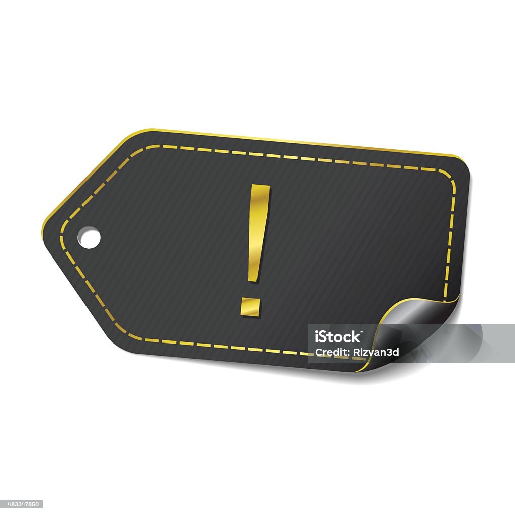 Alert Sign Golden Vector Icon Design 2015 stock vector