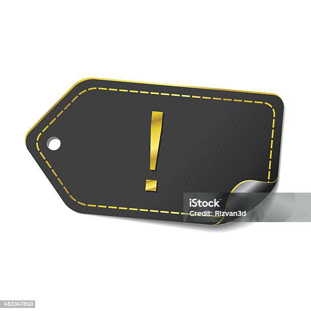 Alert Sign Golden Vector Icon Design Stock Illustration - Download Image Now - 2015, Alertness, Badge